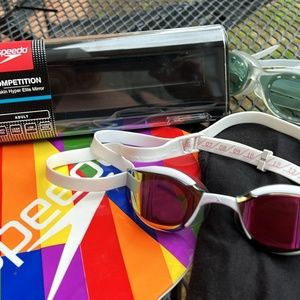 ADULT Competitive speedo, swimming goggles, case, and cap